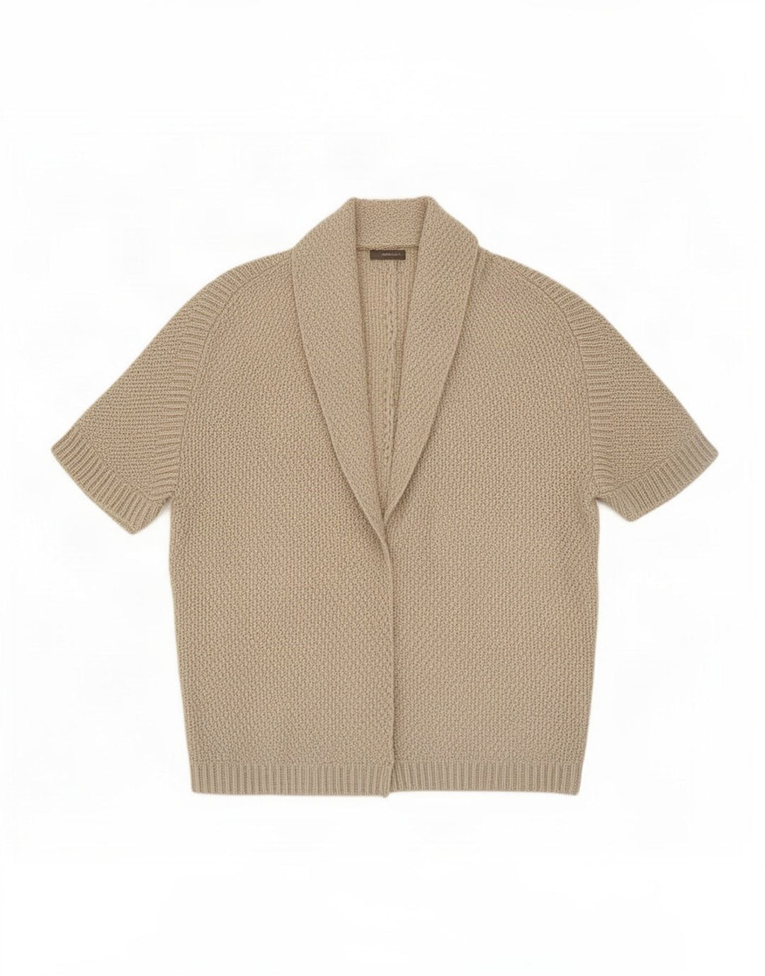 Zara Dame Oversized Kortærmet Åben Cardigan Sweater UK 14 Medium Beige