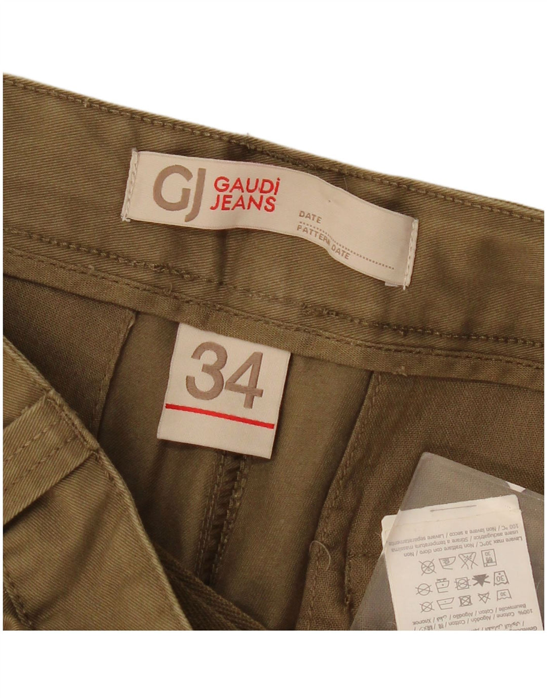 Gaudi Herre Cargo Shorts W34 Large Khaki Bomuld