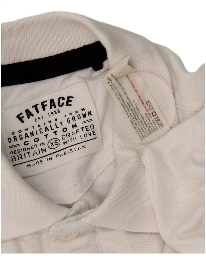 Fat Face Herre Polo Shirt XS Hvid Bomuld