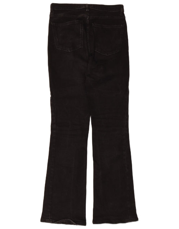 Zara Dame Flared Jeans EU 38 Small W28 L31 Sort Bomuld