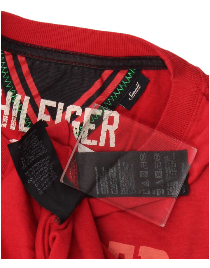 Tommy Hilfiger Herre Grafisk Top Langærmet Lille Rød Bomuld