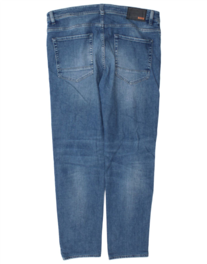 Hugo Boss Herre Slim Jeans W36 L32 Blå Bomuld