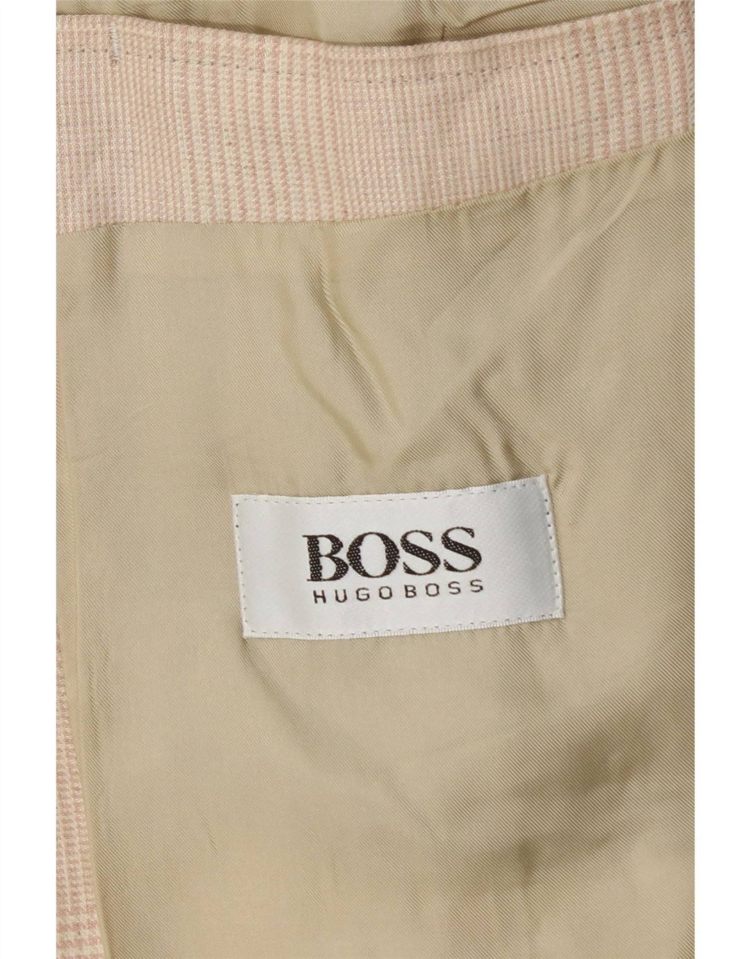 HUGO BOSS Herre 2-knaps blazerjakke EU 56 3XL Beige ternet hør