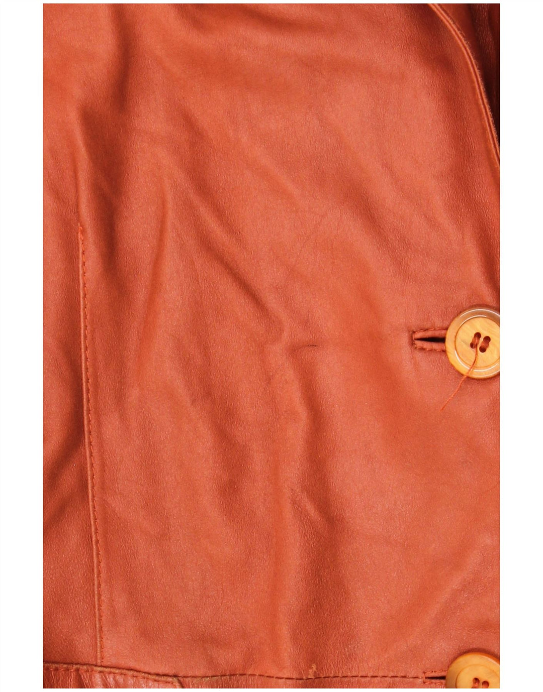 ELEGANCE PARIS Dame 2-knaps blazerjakke UK 20 2XL Brunt læder