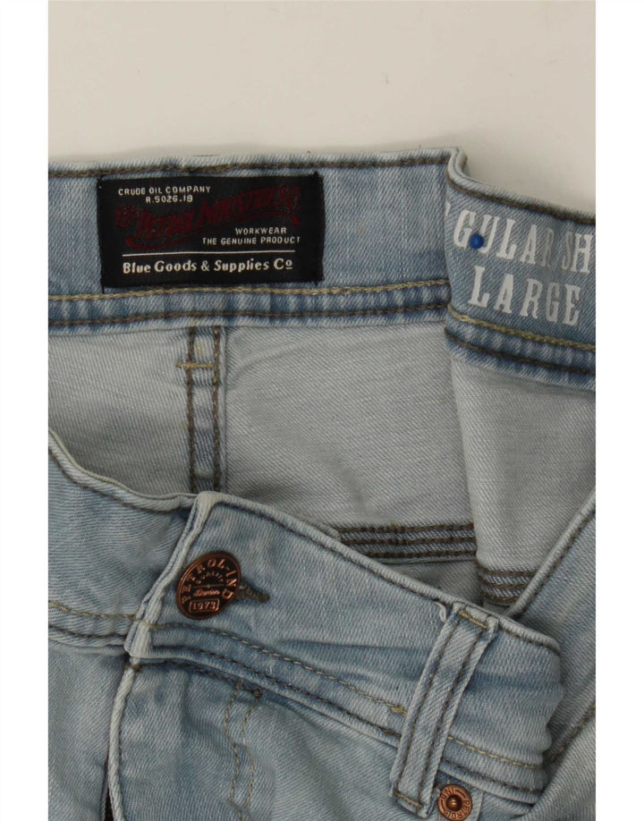 Petrol Industries Herre Regular Denim Shorts Large W36 Blue