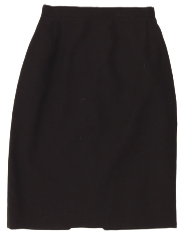 Bemærk Kvinder High Waist Pencil Skirt UK 10 Small W22 Black Polyester