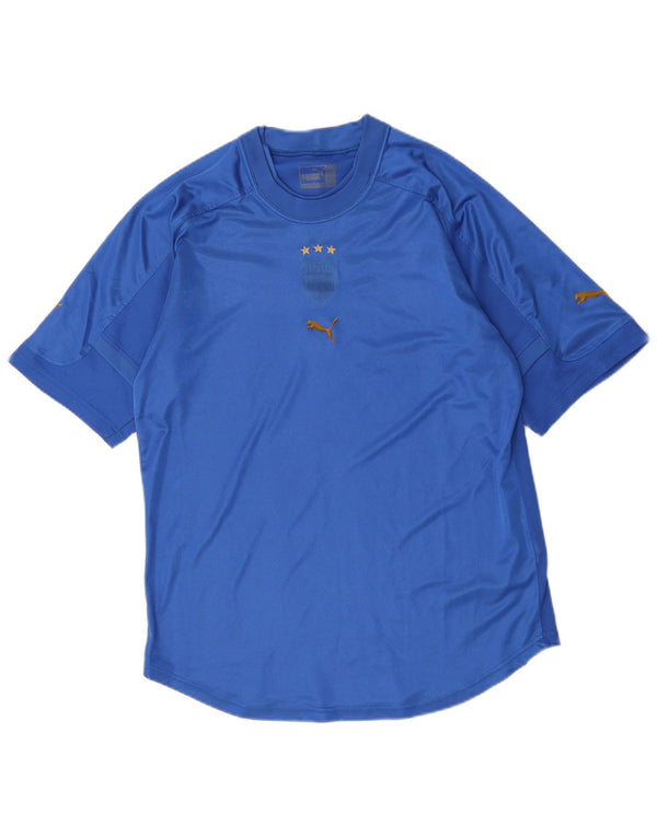 Puma Herre T-Shirt Top Medium Blå Polyester