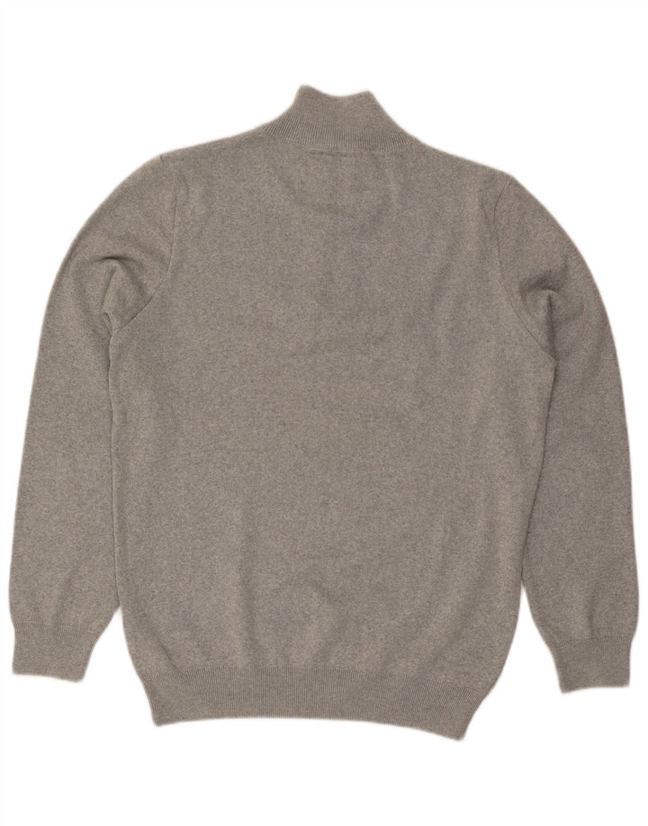SUPERDRY sweater med lynlås til mænd XL Grå bomuld