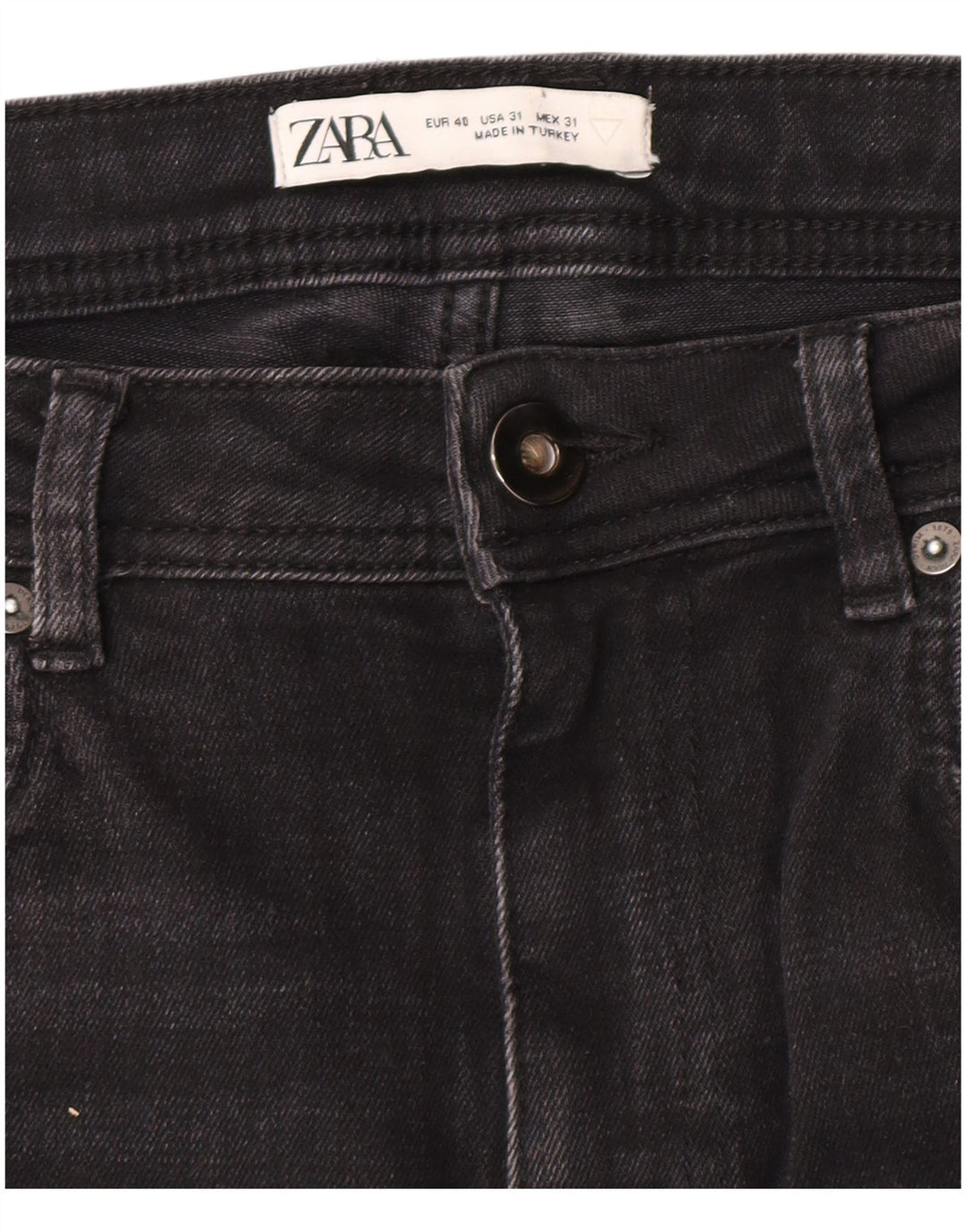 Zara Womens Crop Skinny Jeans EU 40 Medium W31 L25 Grå