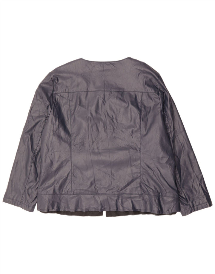 Marks & Spencer Womens Autograph Bomber Jacket UK 24 4XL Navy Blue