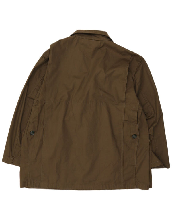 Vintage Herre Utility Jacket IT 56 3XL Khaki Polyester