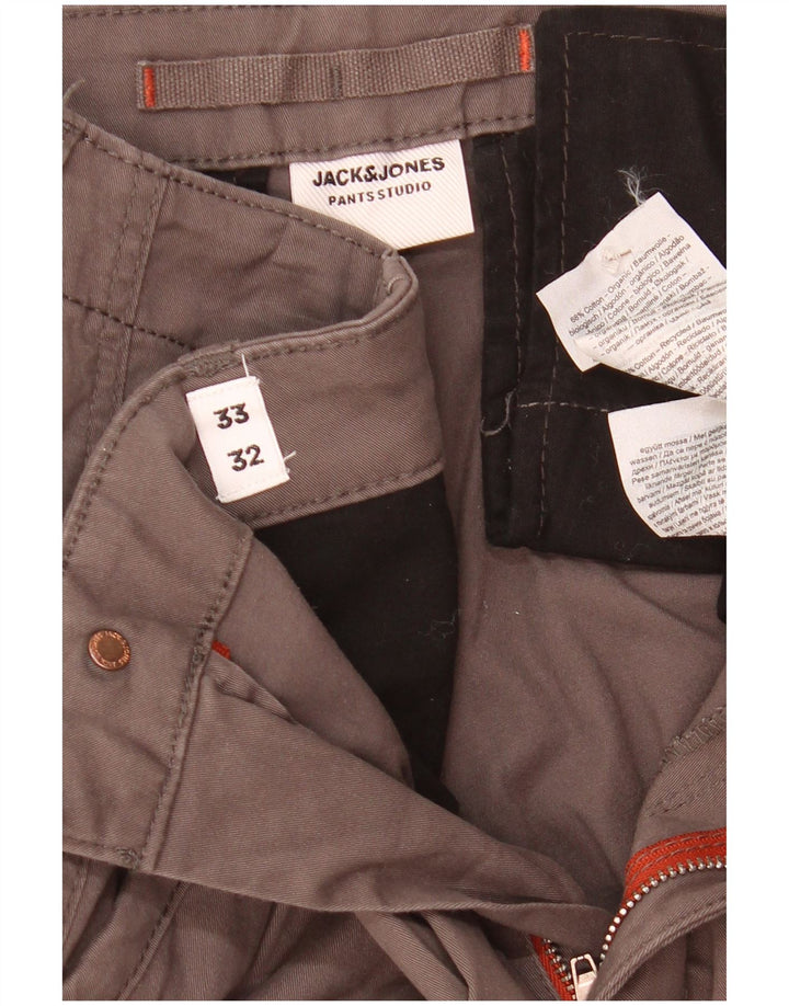 Jack & Jones Herre joggers Cargo Bukser W33 L32 Grå Bomuld