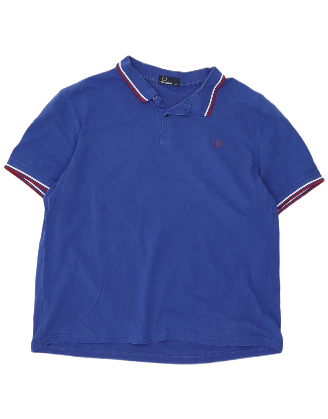 Fred Perry herre poloskjorte 3XL blå stribet bomuld