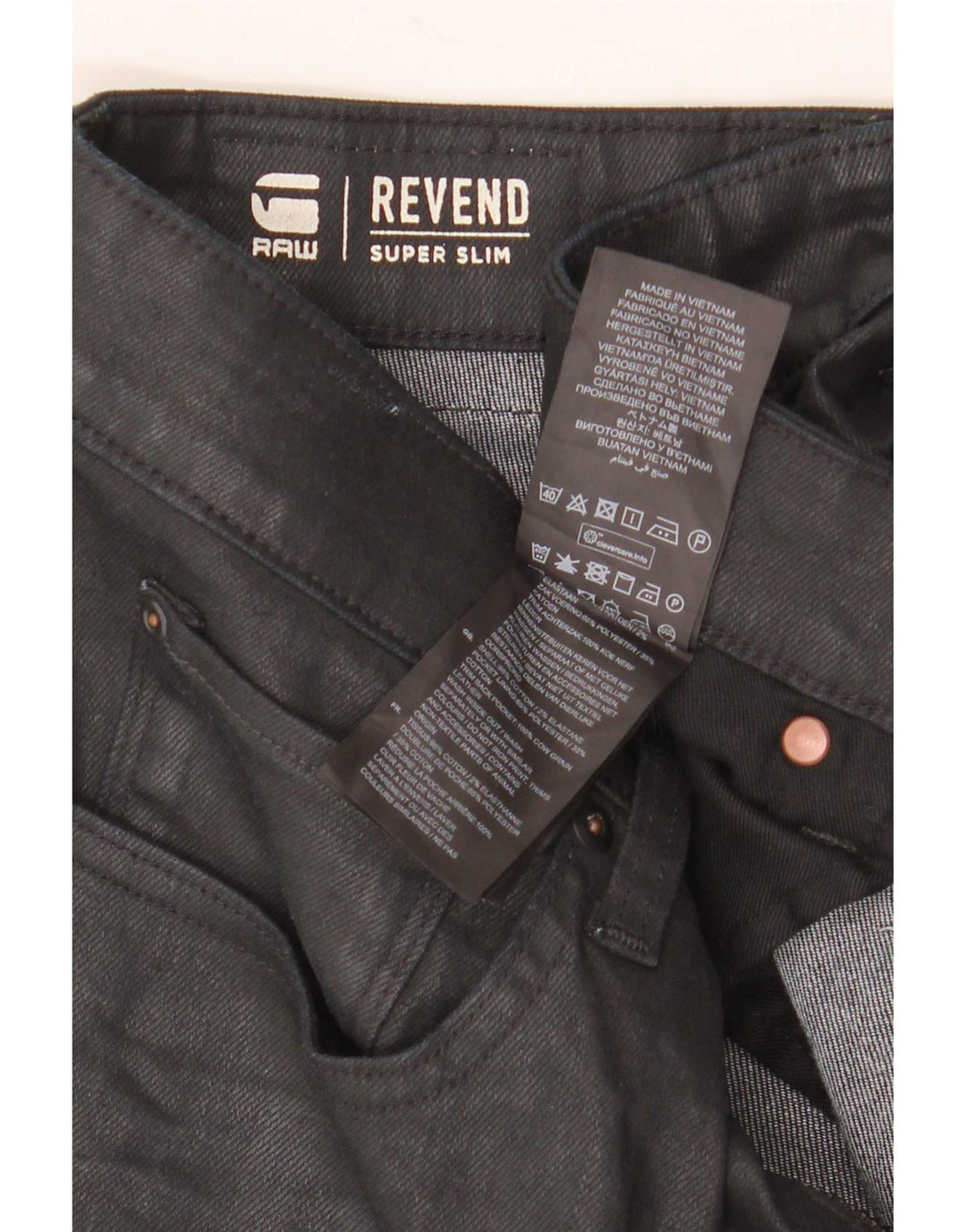 G-Star Herre Revend Super Slim Jeans W31 L32 Sort Bomuld