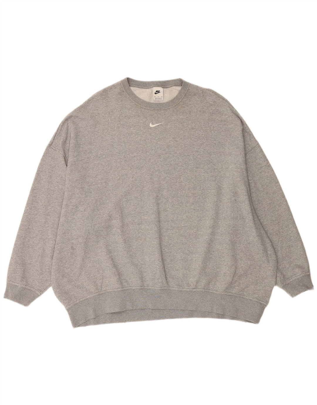 NIKE Loose Fit Sweatshirt Jumper 2XL Grå Bomuld