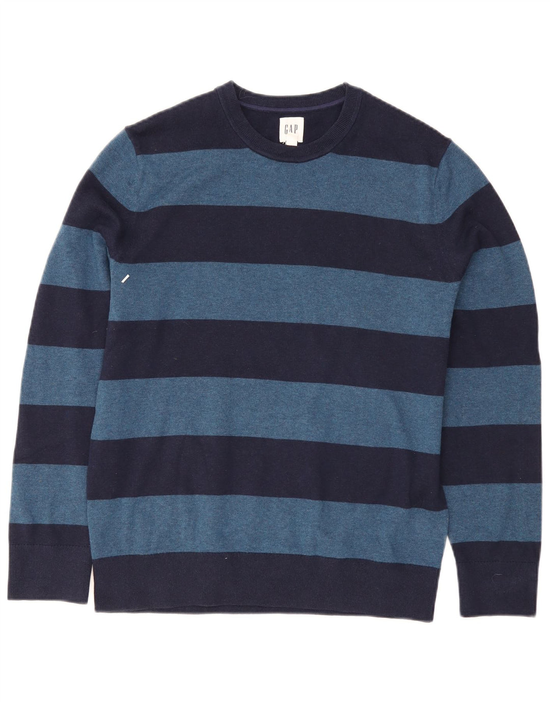 Gap herre rund hals sweater mellem marineblå stribet bomuld