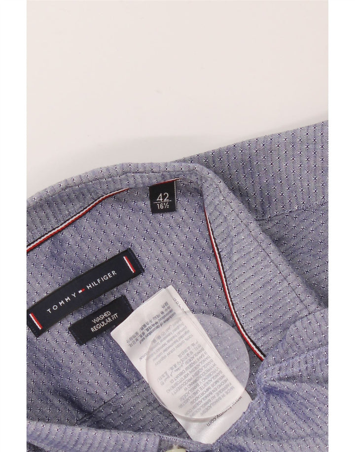 Tommy Hilfiger Herreskjorte str. 42 16 1/2 Medium Marineblå Geometrisk