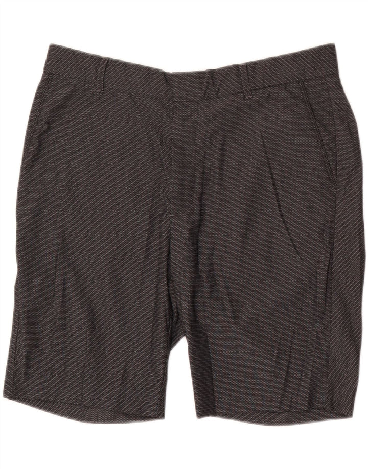 Marks & Spencer Herre Slim Fit Chino Shorts W34 Large Grå plettet polyester