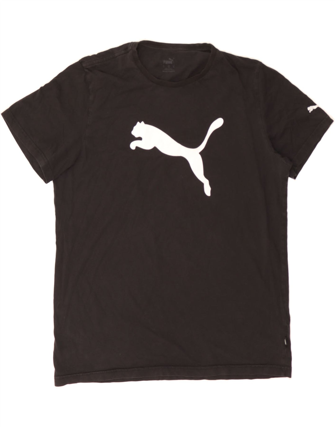 PUMA Mens Graphic T-Shirt Top XL Black Cotton Vintage Puma and Second-Hand Puma from Messina Hembry 