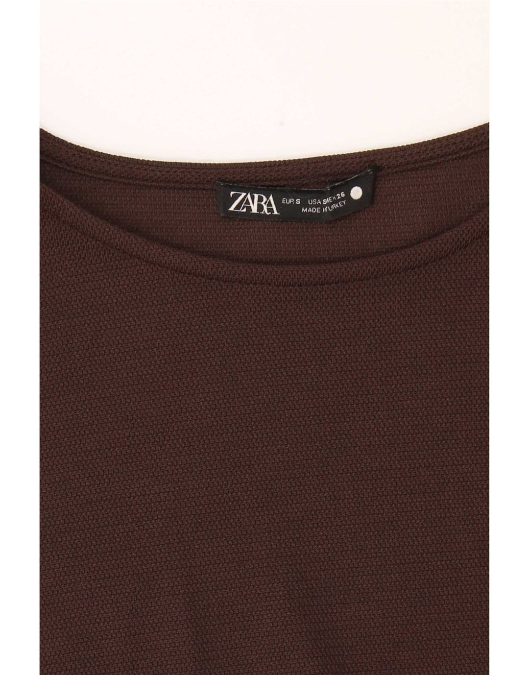 Zara Dame Ærmeløs Basic Kjole UK 10 Lille Brun