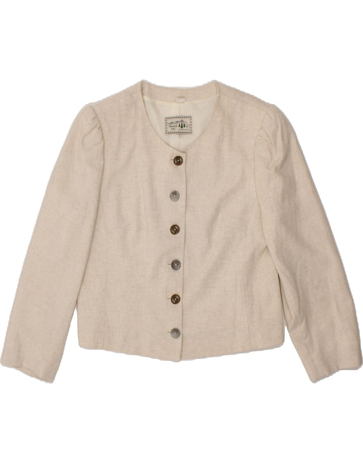 LANDHAUS Womens 6 Button 3/4 Sleeve Blazer Jacket EU 40 Medium Off White Vintage Landhaus and Second-Hand Landhaus from Messina Hembry 