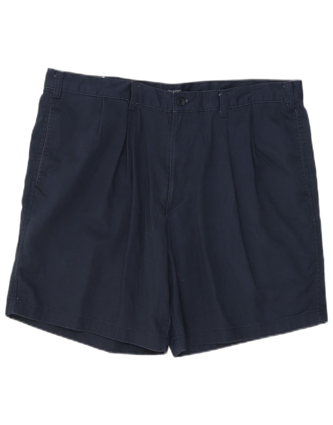 DOCKERS Herre Pegged Chino Shorts W38 XL Marineblå Bomuld