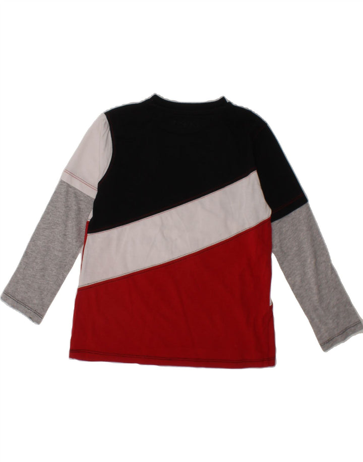 GUESS Boys Graphic Top Long Sleeve 3-4 Years Red Colourblock Vintage Guess and Second-Hand Guess from Messina Hembry 