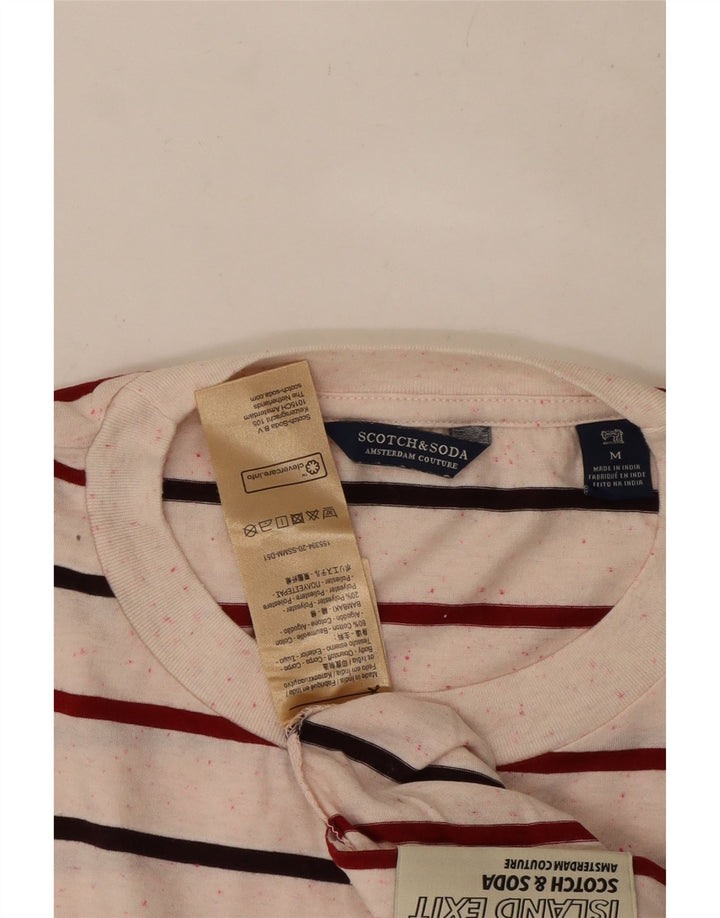 Scotch & Soda T-shirt til mænd mellem hvid stribet bomuld