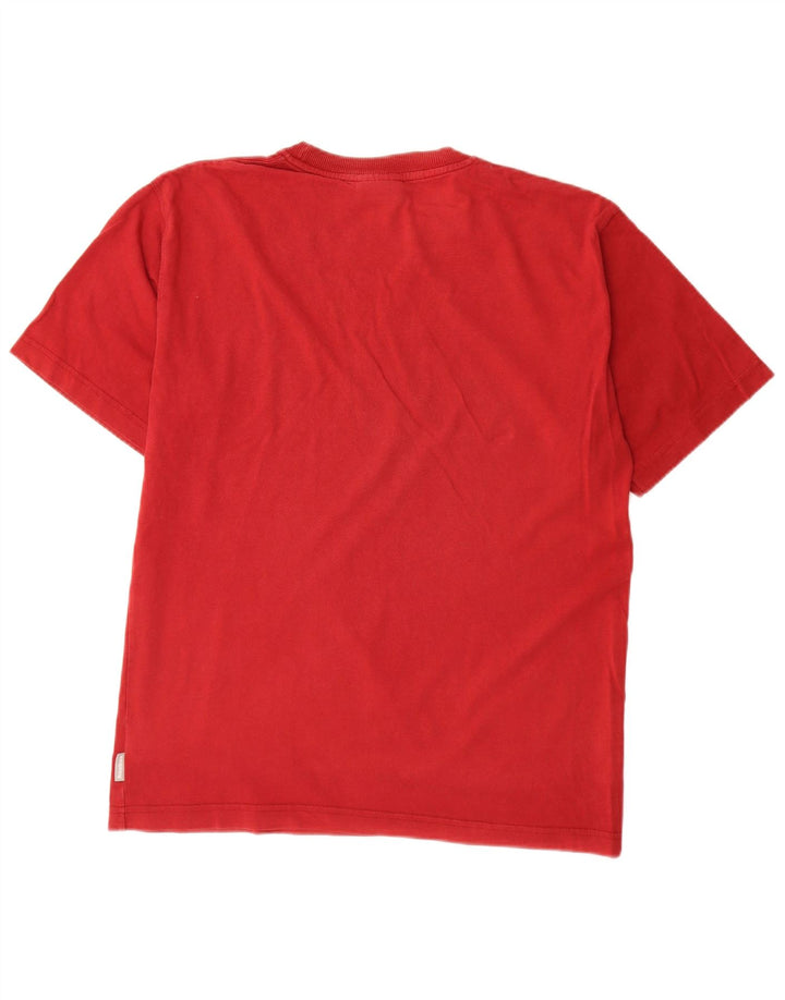 Reebok Herre T-Shirt Top Lille Rød Bomuld