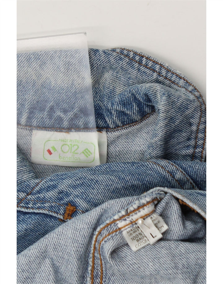 Benetton Boys Denimjakke 7-8 År Stor Blå Bomuld