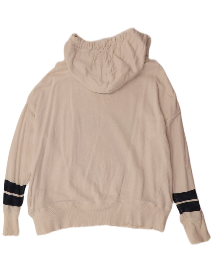 Superdry grafisk hættetrøje til kvinder UK 18 XL Off White Cotton College