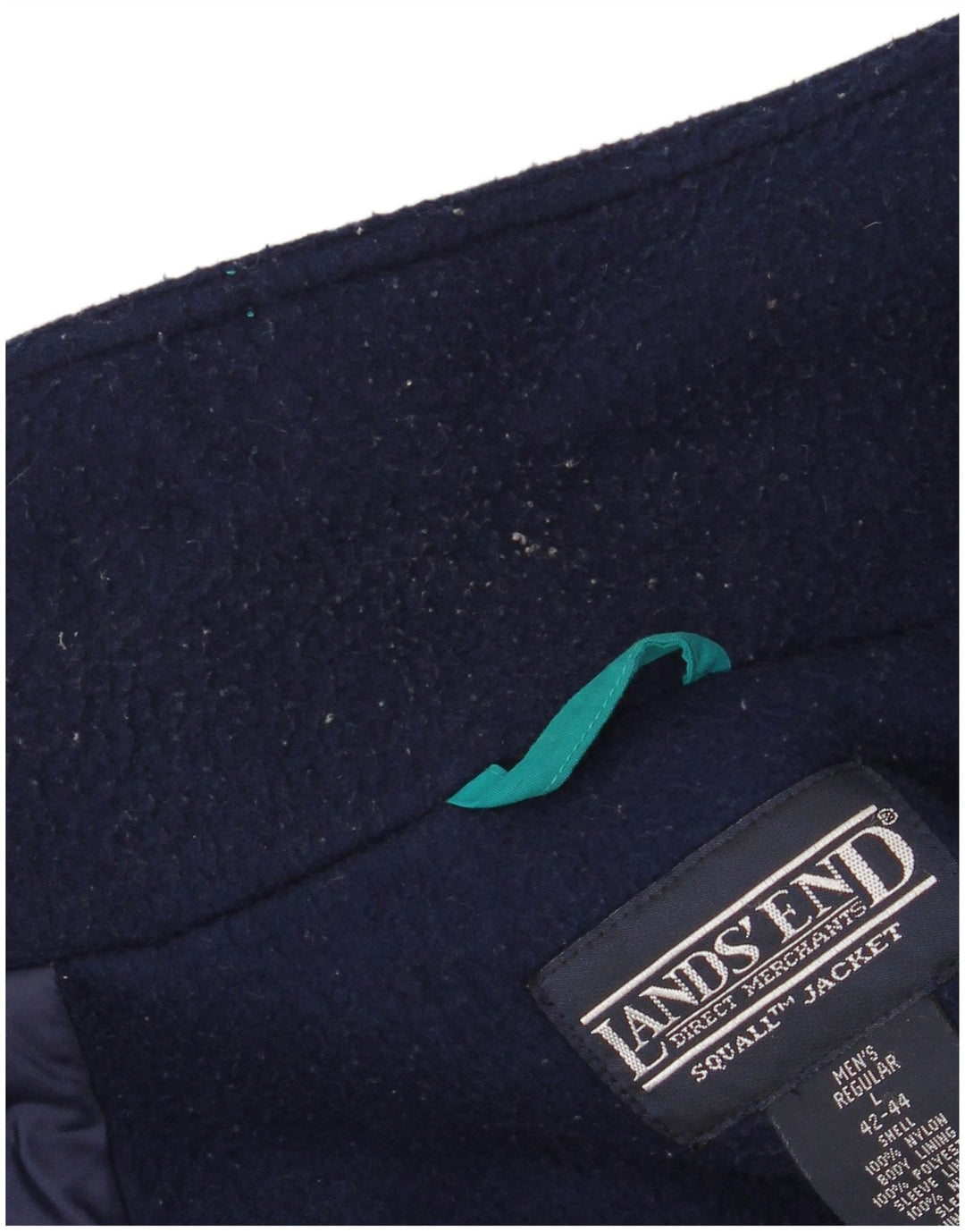 LANDS END Herre Windbreaker Jacket UK 42/44 Large Green Nylon