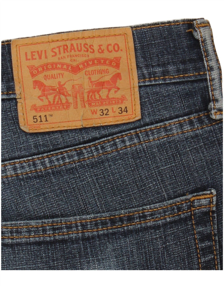 Levi's Herre 511 Slim Jeans W32 L34 Blå