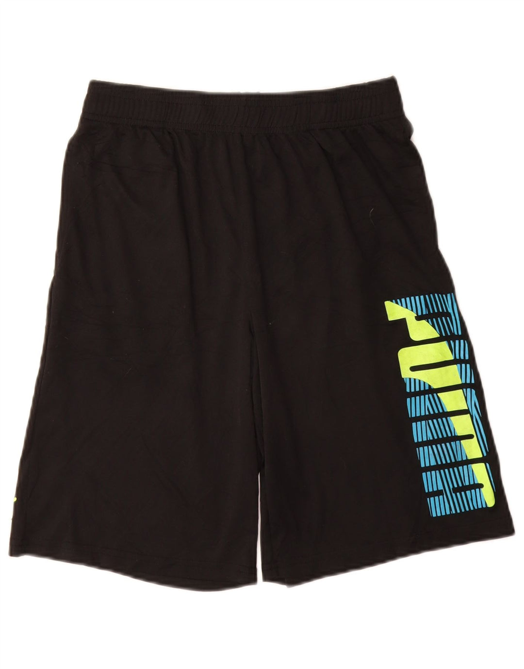 PUMA drenge grafiske sportsshorts 14-15 år store sorte polyester