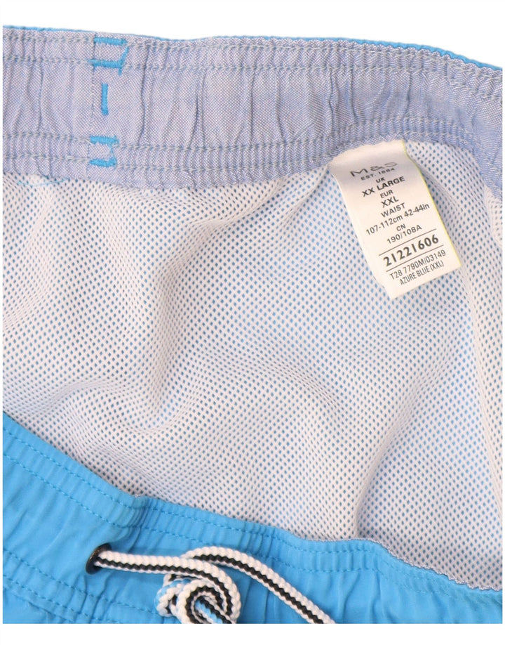 Marks & Spencer Badeshorts til mænd 2XL blå polyester