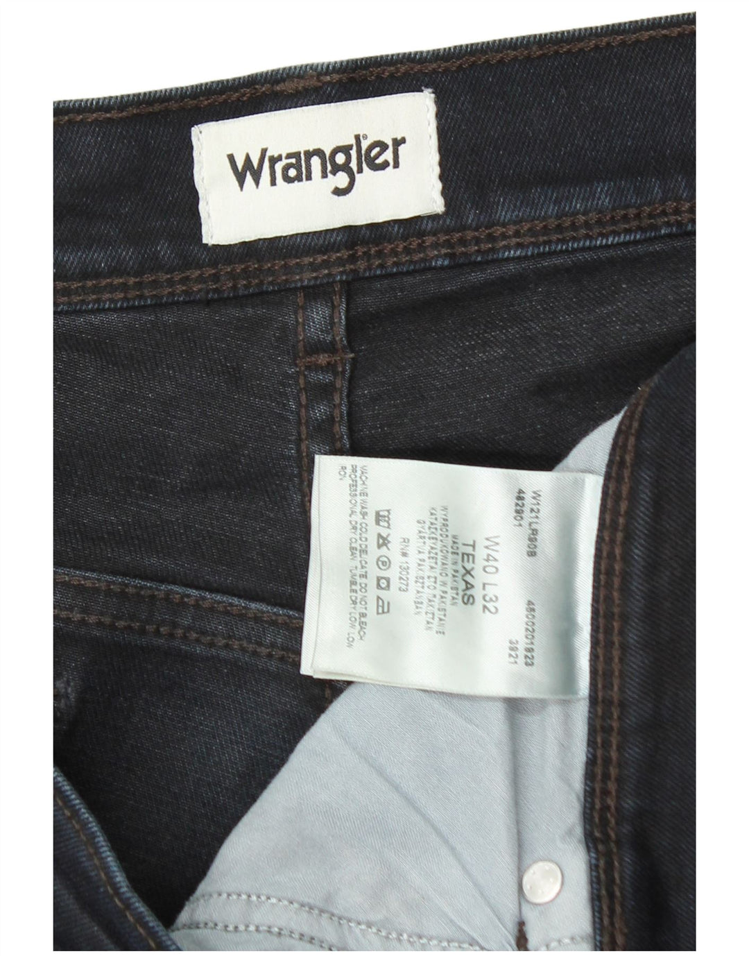Wrangler Herre Texas Straight Jeans W40 L32 Marineblå Bomuld