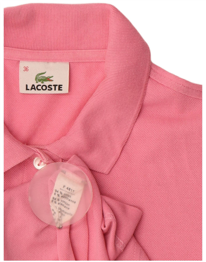 LACOSTE Dame Polo Shirt Størrelse 36 Lille Pink Bomuld