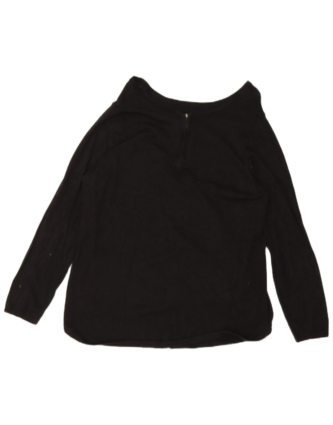 Marks & Spencer dame sweater med lynlåshals DK 16 Stor sort viskose