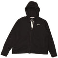 Nike Dame Dri Fit Hættetrøje Sweater UK 16 Stor Sort Polyester
