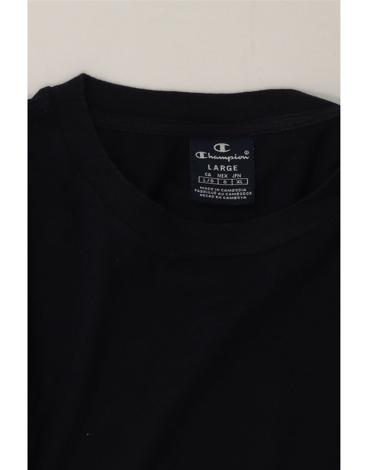 Champion Herre T-shirt Top Stor marineblå bomuld
