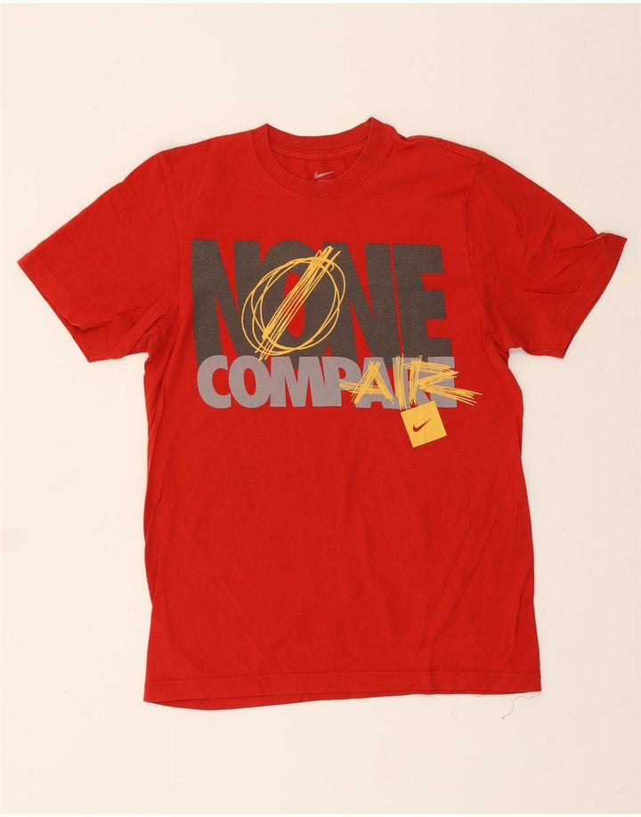NIKE Mens Graphic T-Shirt Top Small Red Vintage Nike and Second-Hand Nike from Messina Hembry 