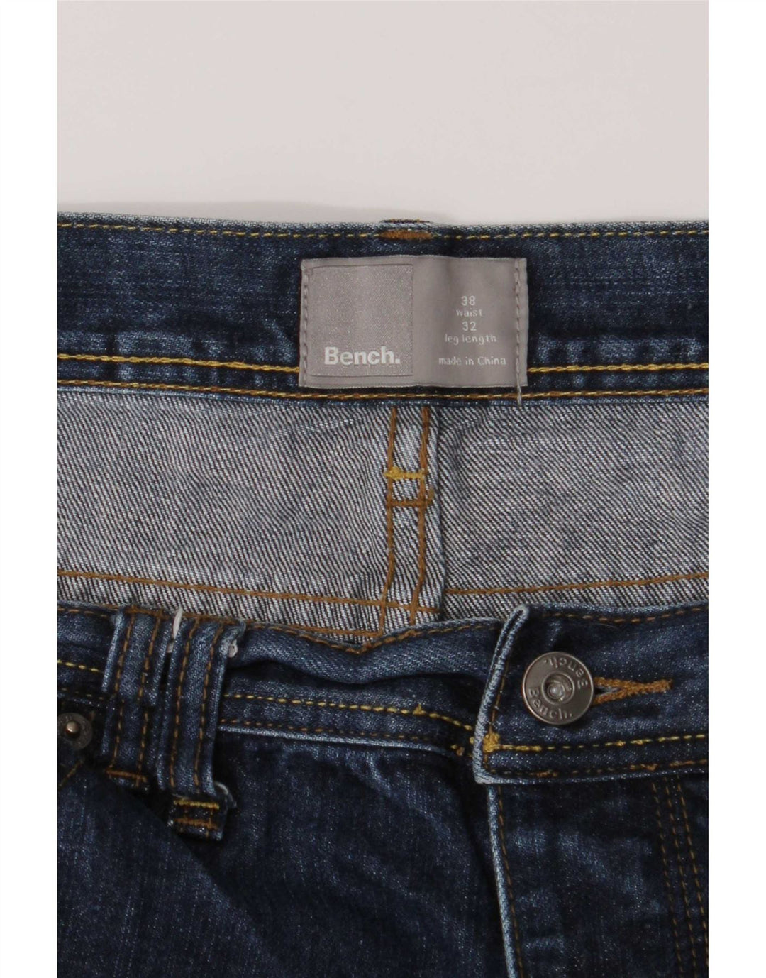 Bænk lige herre jeans W38 L32 blå bomuld