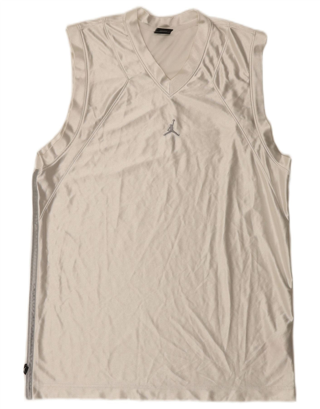 JORDAN Mens Vest Top UK 39/41 Medium White Polyester