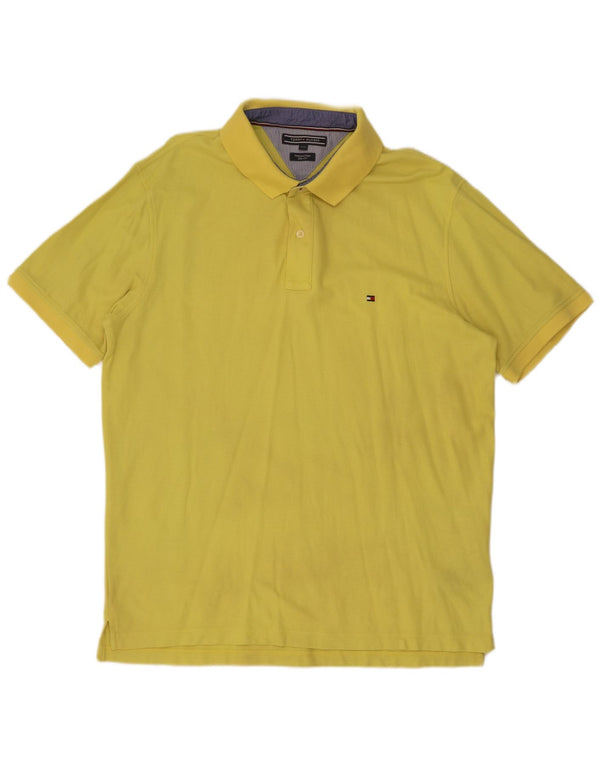 Tommy Hilfiger Herre Slim Fit Polo Shirt 2XL Gul Bomuld