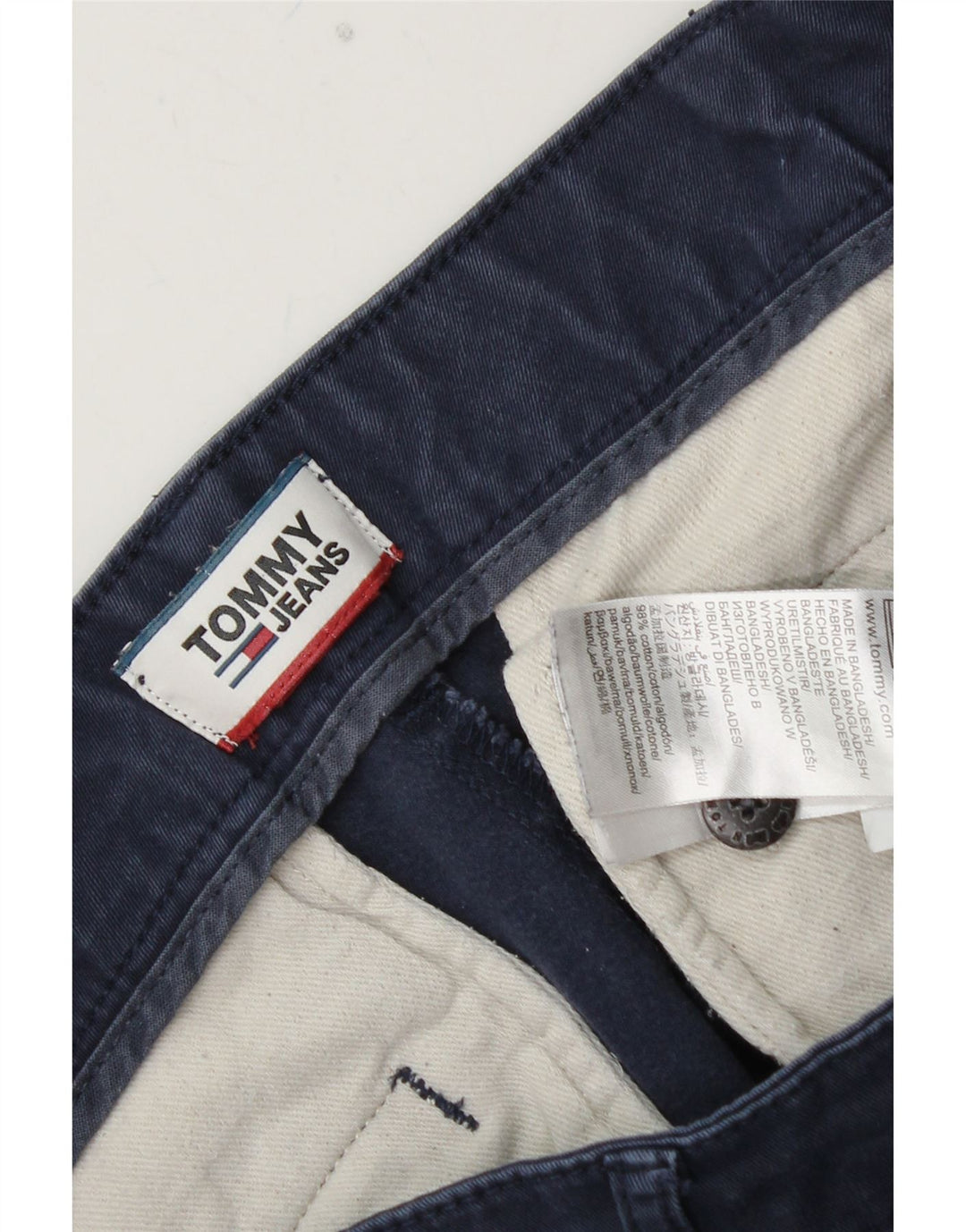 TOMMY HILFIGER Slim Chino-bukser til mænd W32 L30 Marineblå bomuld