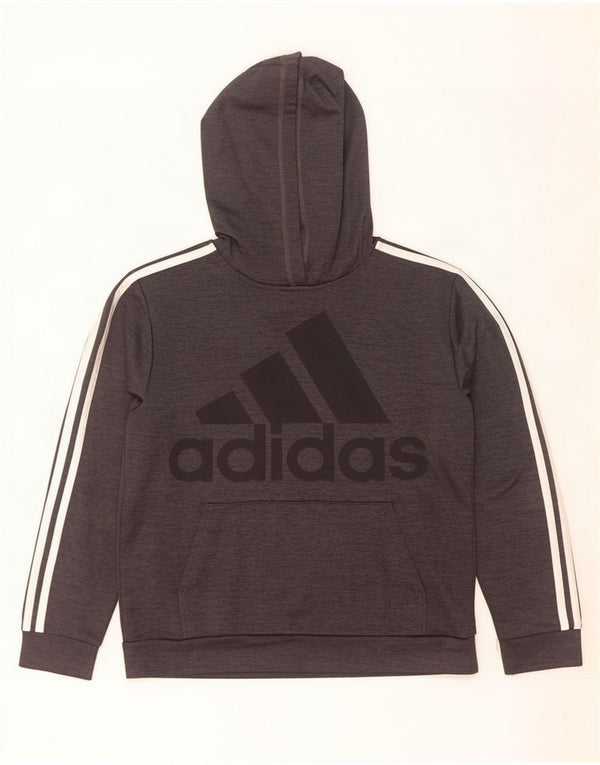 Adidas Grafisk hættetrøje til drenge 12-13 år Stor grå polyester