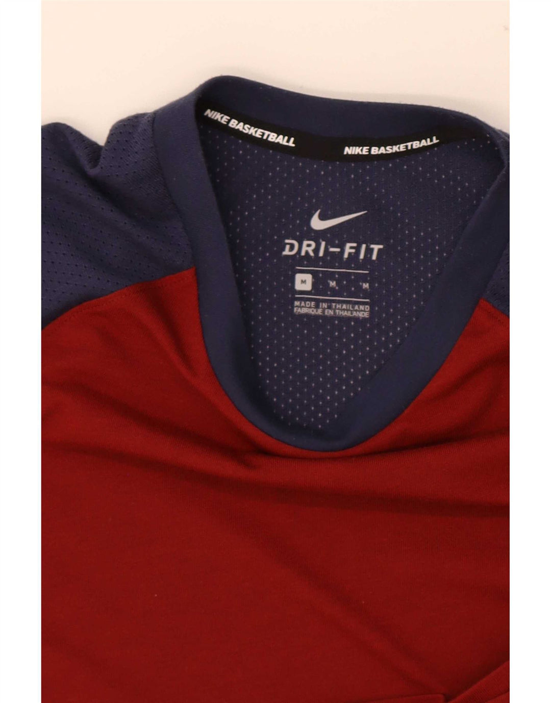 Nike Herre Dri Fit T-shirt Top Medium Rød Colourblock