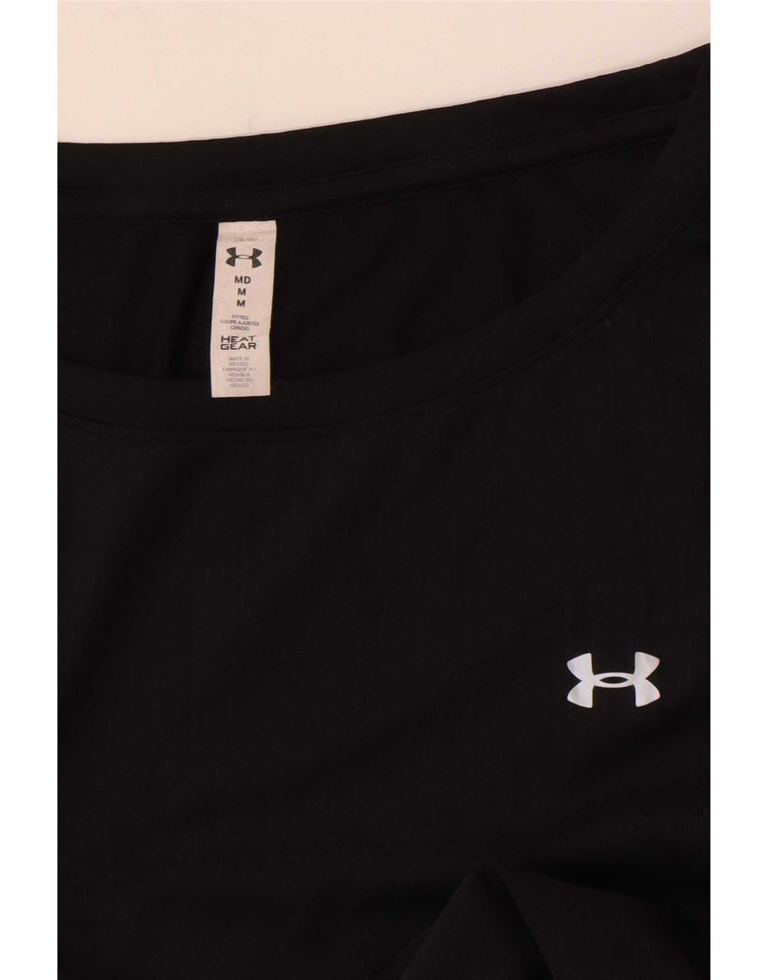 Under Armour Dame Heat Gear Top Langærmet UK 14 Medium Sort
