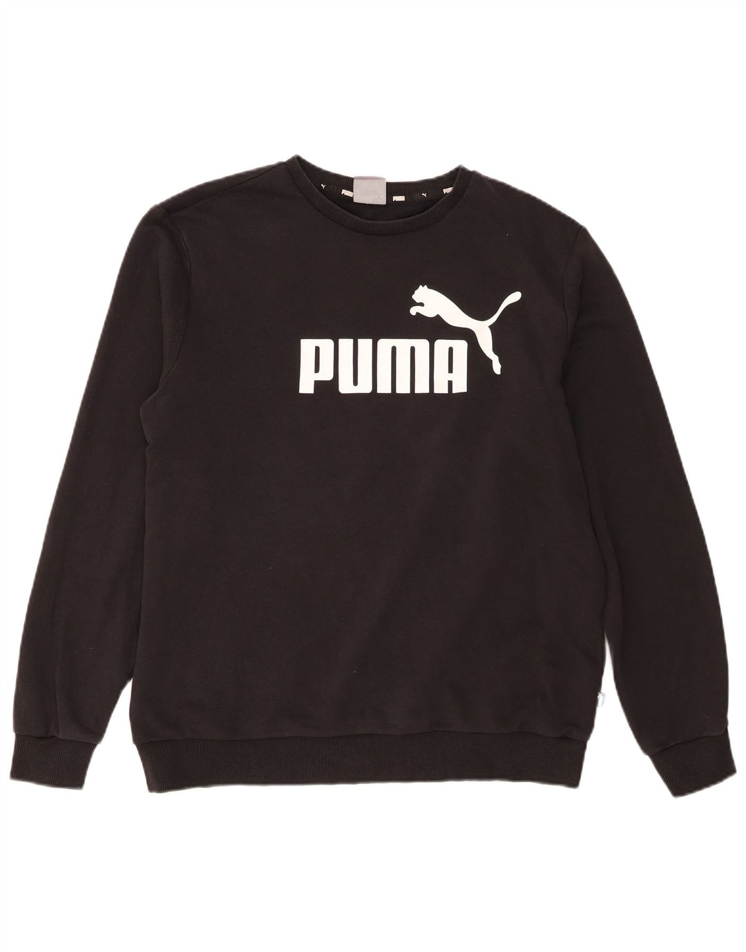 Puma Herre Grafisk Sweatshirt Jumper Stor Sort Bomuld