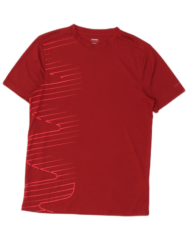 Reebok Herre Grafisk T-Shirt Top Lille Bourgogne Polyester